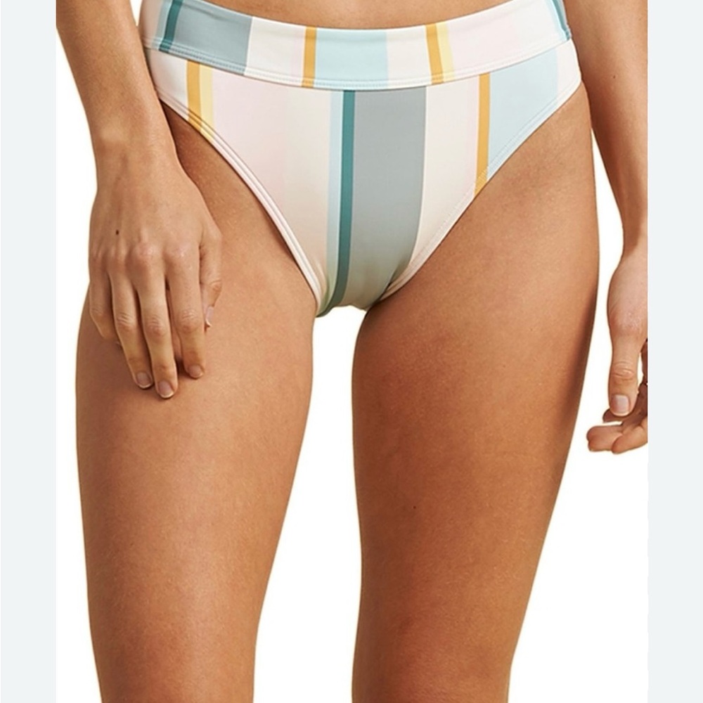 Billabong The Salty Blond Striped Multicolor Women's Swim Bottom - Medium NWT